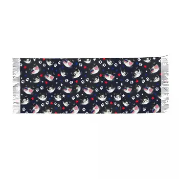 Шарф с кисточками, Большая зимняя теплая шаль из Пашмины 196*68 см, Bufanda, Кашемировые шарфы для женщин-хипстеров