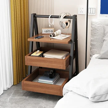 Шкафы для спальни, Тумбочка, шкаф для хранения, Деревянная тумбочка, Прикроватная тумбочка в скандинавском стиле, мебель для спальни