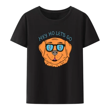 Эй,Хо, Поехали, Забавная футболка с графическим принтом, Повседневная одежда с круглым вырезом, Мужская одежда, Camiseta Hombre, Хипстерский юмор, Koszulki